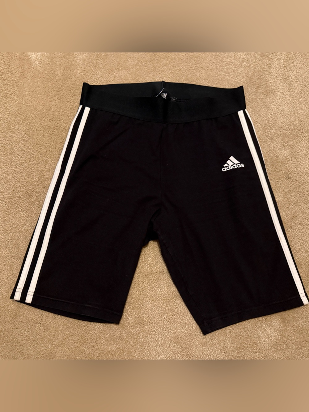 adidas Athletic Shorts Black & White Size Medium